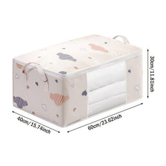 Cartoon Graphic Bedding Storage Bag with Zipper & Handle