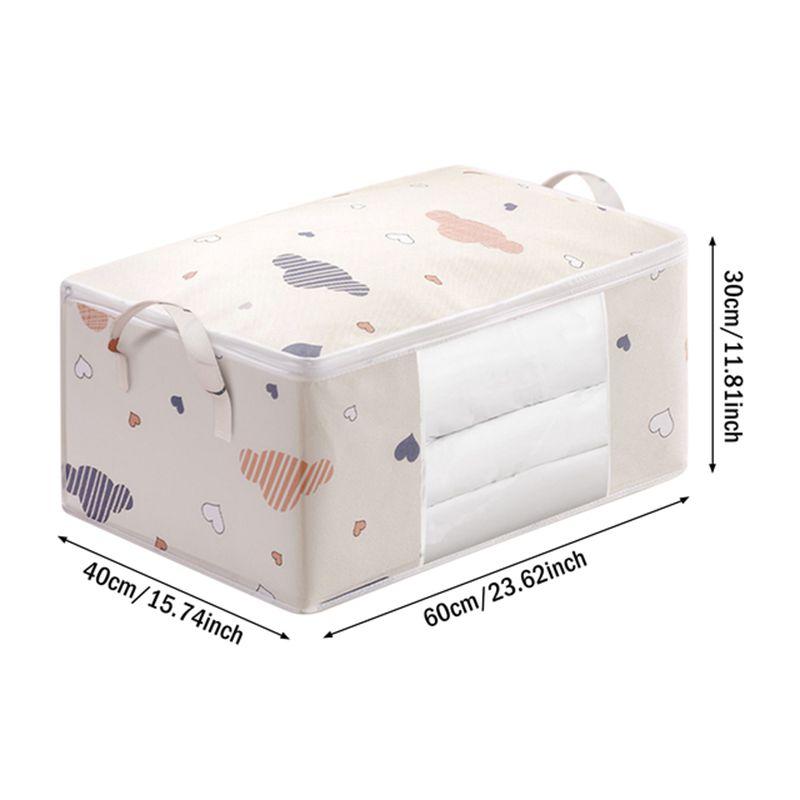 Cartoon Graphic Bedding Storage Bag with Zipper & Handle