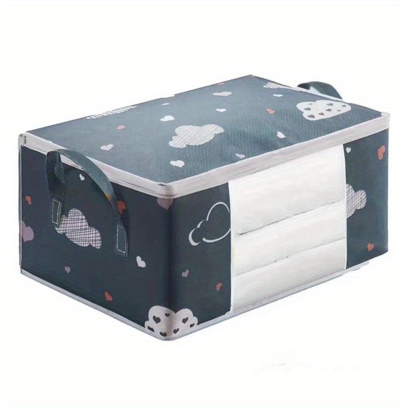 Cartoon Graphic Bedding Storage Bag with Zipper & Handle
