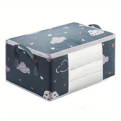 Cartoon Graphic Bedding Storage Bag with Zipper & Handle