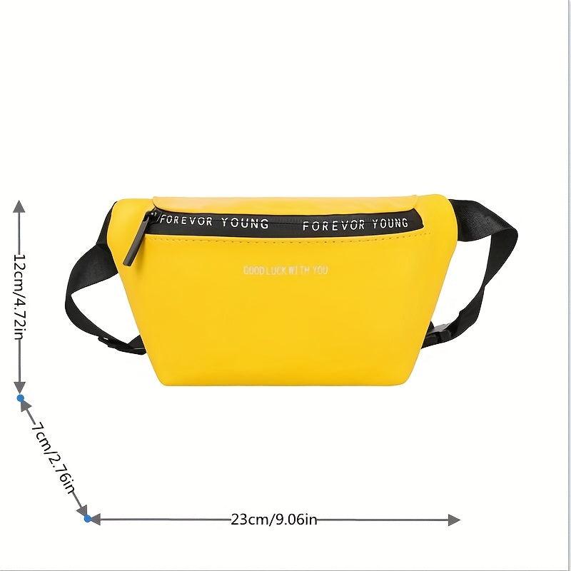 Stylish Letter Print Waist Bag-Crossbody Bag