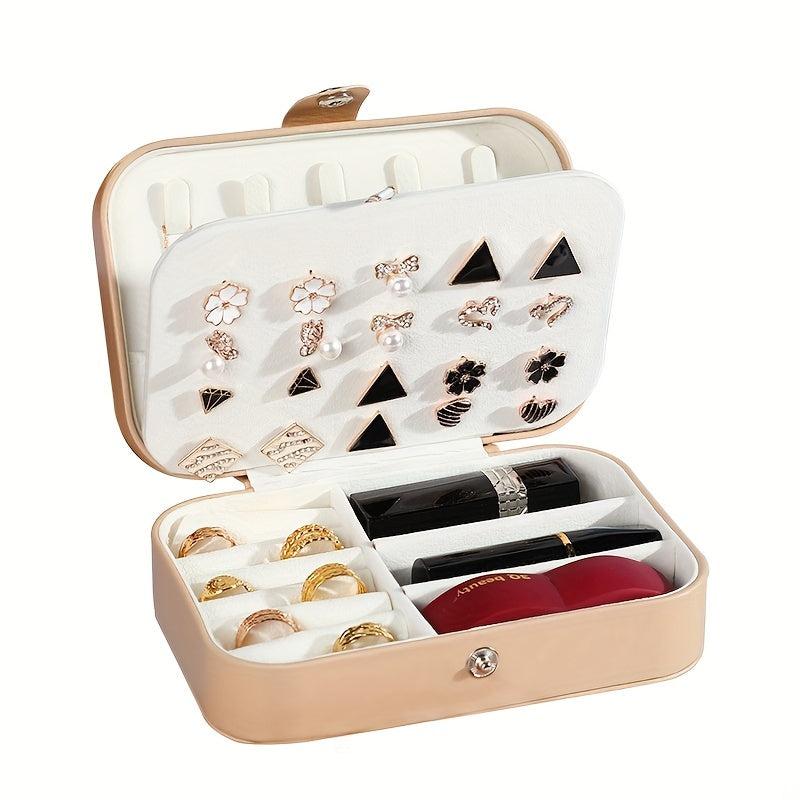 Double Layer Jewelry Box Ring & Necklace Storage Organizer