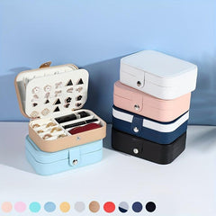 Double Layer Jewelry Box Ring & Necklace Storage Organizer