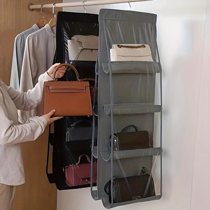 Hanging Transparent Handbag Organizer Closet Storage Bag