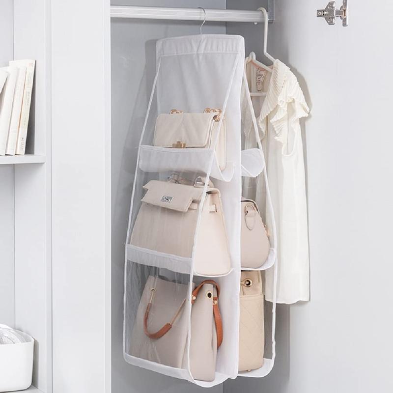 Over The Door Hanging Closet Purse Handbag Storage Organizer