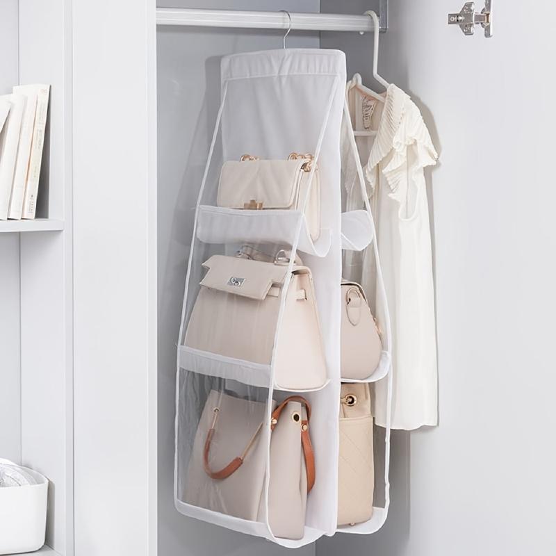 Over The Door Hanging Closet Purse Handbag Storage Organizer