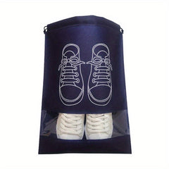 5pcs Non woven Shoes Bag Dustproof Drawstring Transparent Storage Bag