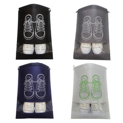 5pcs Non woven Shoes Bag Dustproof Drawstring Transparent Storage Bag