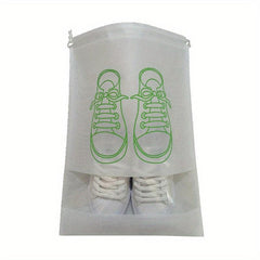 5pcs Non woven Shoes Bag Dustproof Drawstring Transparent Storage Bag