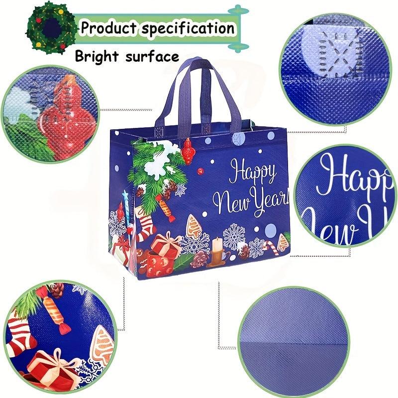 Christmas Gift Bag Double Handle Shopper Bag Large Reusable