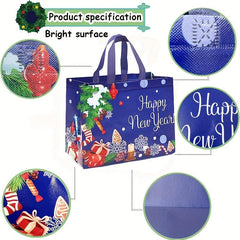 Christmas Gift Bag Double Handle Shopper Bag Large Reusable