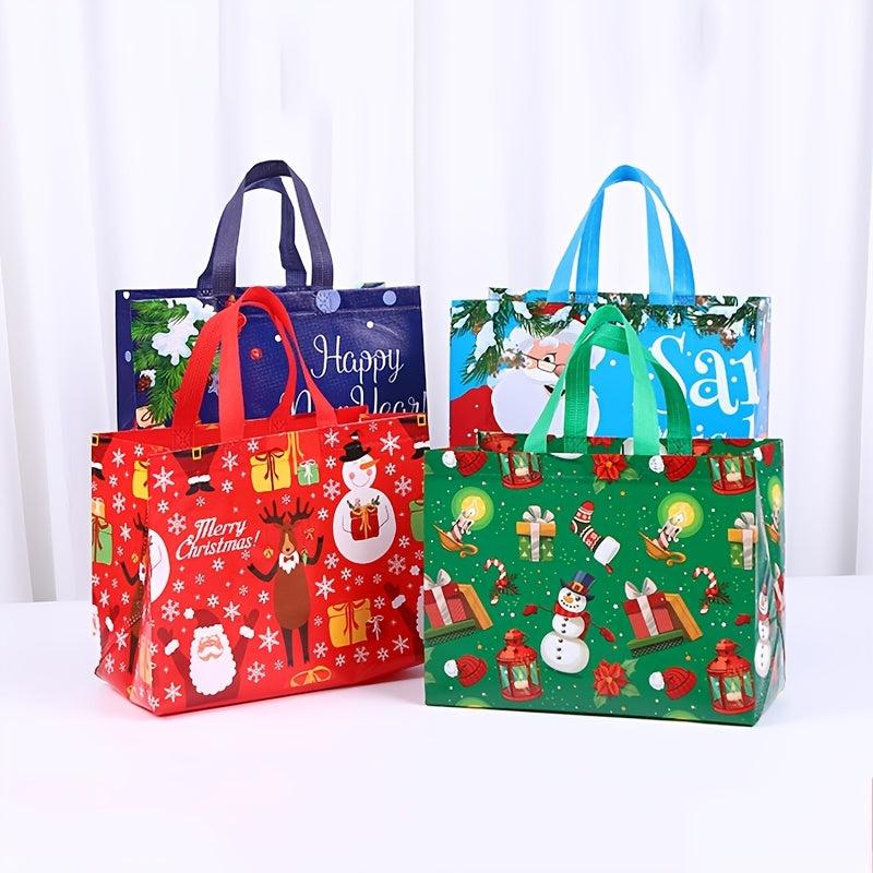 Christmas Gift Bag Double Handle Shopper Bag Large Reusable