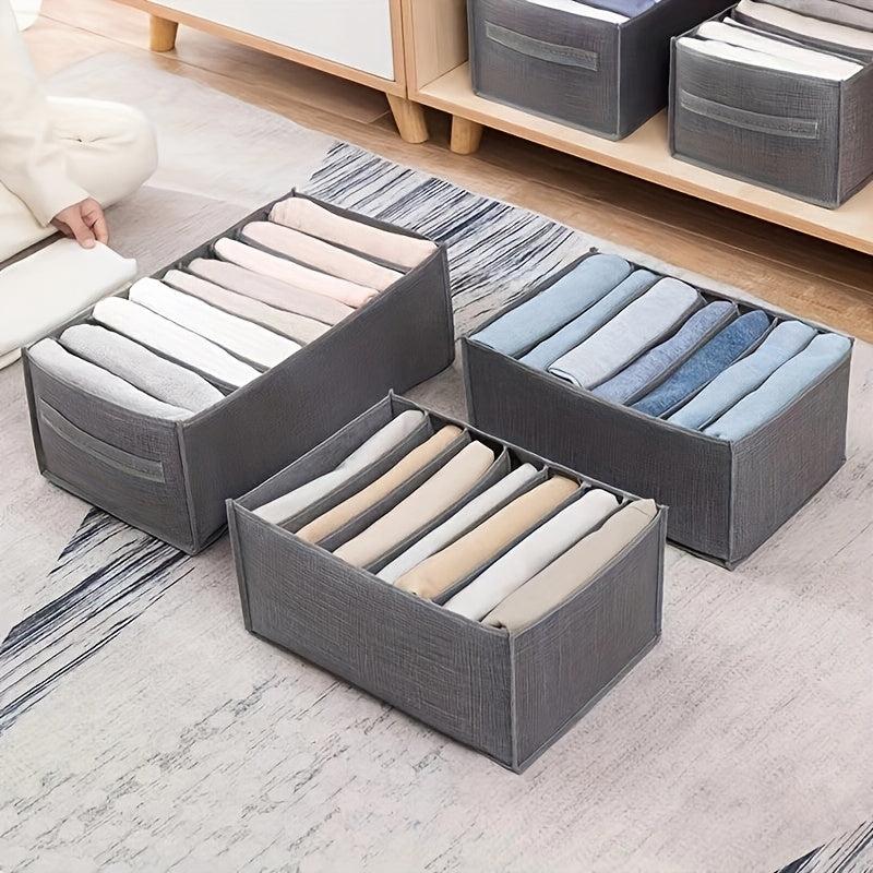 9-Grid Clothes Pants Storage Box Divider for Wardrobe Organization