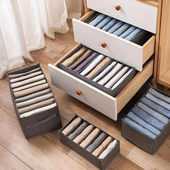 9-Grid Clothes Pants Storage Box Divider for Wardrobe Organization