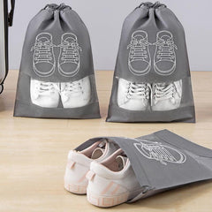 Portable Travel Shoes Storage Bag with Drawstring