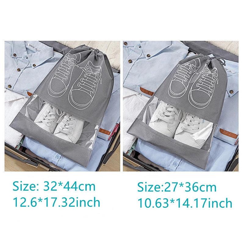 Portable Travel Shoes Storage Bag with Drawstring