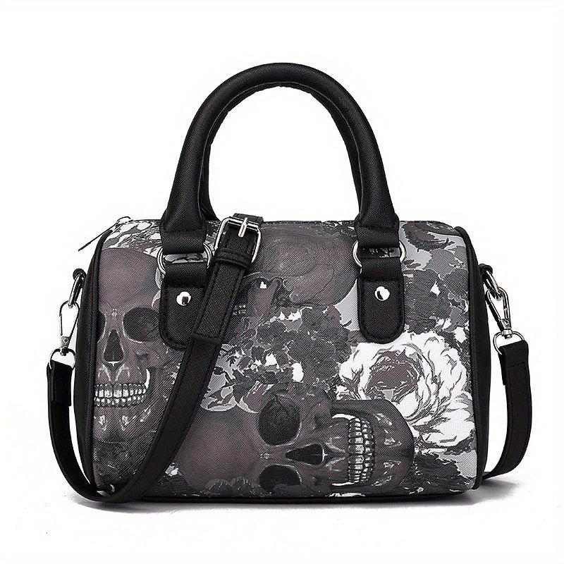 Halloween Ghost Skull Print Boston Bag