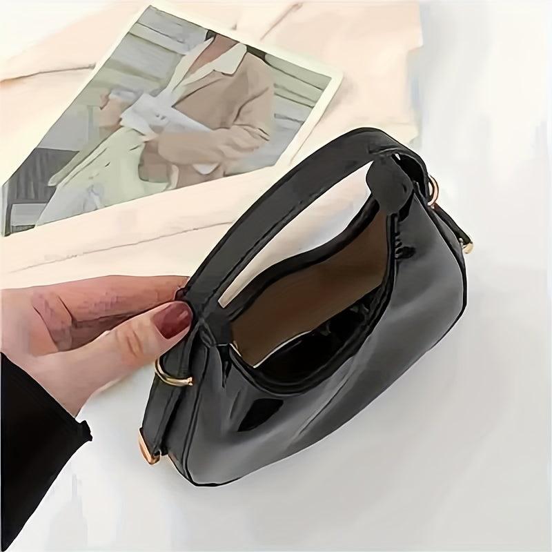 Mini Transparent Crescent Shoulder Bag Clear Acrylic Y2K Underarm Bag