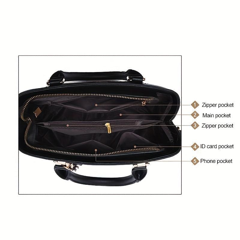 2Pcs Tassel Handbag Set Women's Crossbody Bag