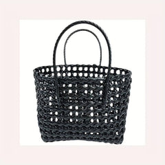 Beach Bag PVC Handbag Waterproof Hollow Out Woven Summer Travel