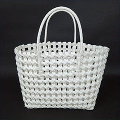 Beach Bag PVC Handbag Waterproof Hollow Out Woven Summer Travel