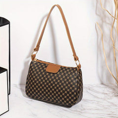 Printed Shoulder Bag Zipper Crossbody Bag For Going Outs