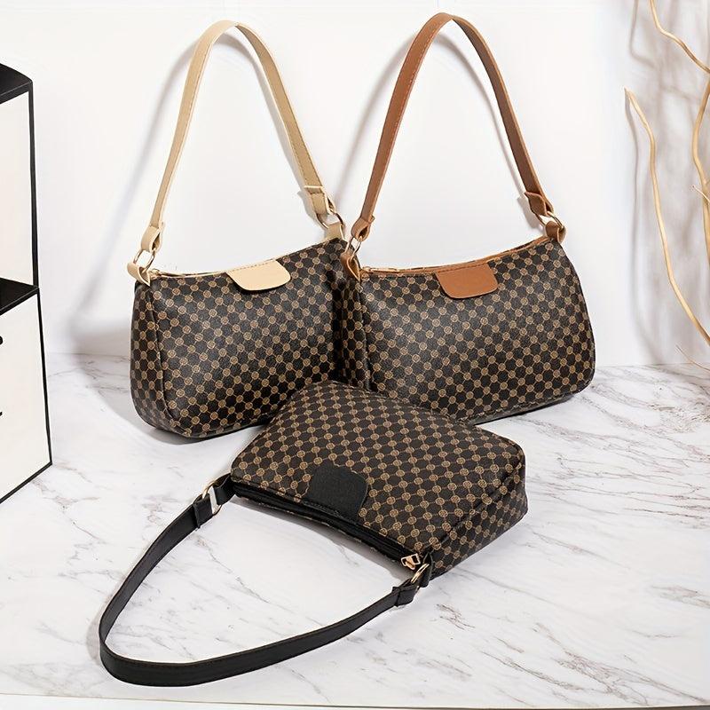 Printed Shoulder Bag Zipper Crossbody Bag For Going Outs