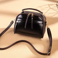 Vintage Contrast Crossbody Bag Small Round Purses For Everyday