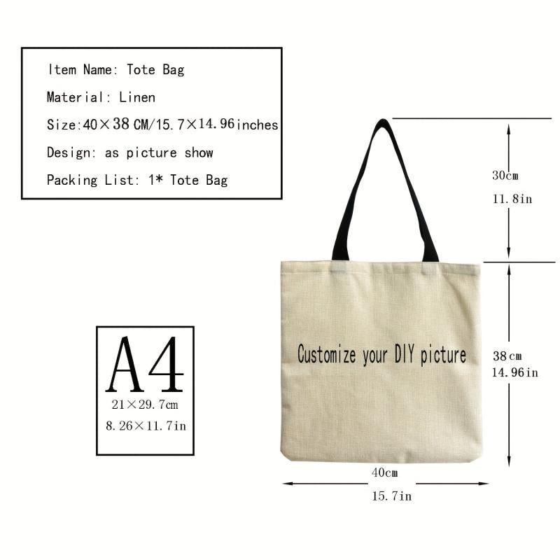 Pattern Canvas Bag Lightweight Shopping Grocery Handbag
