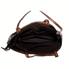Vintage Large Capacity Tote Bag Retro Top Handle Satchel Bag Women's Handbag