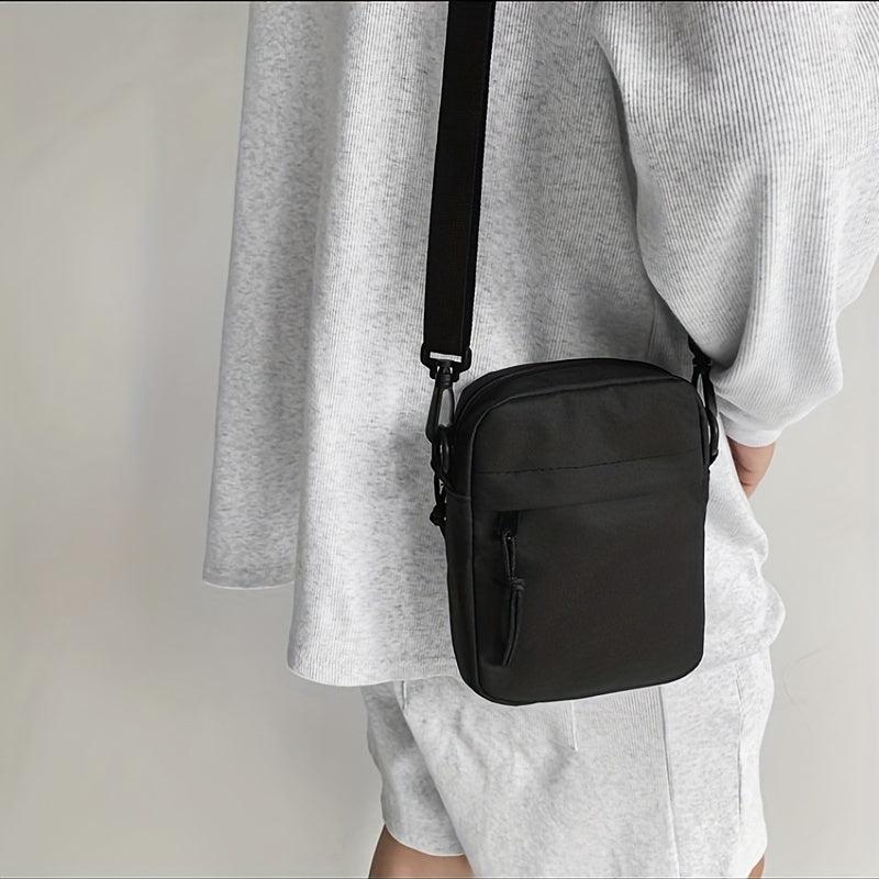 Solid Square Bag Casual Canvas Crossbody Bag All Match Shoulder Bag