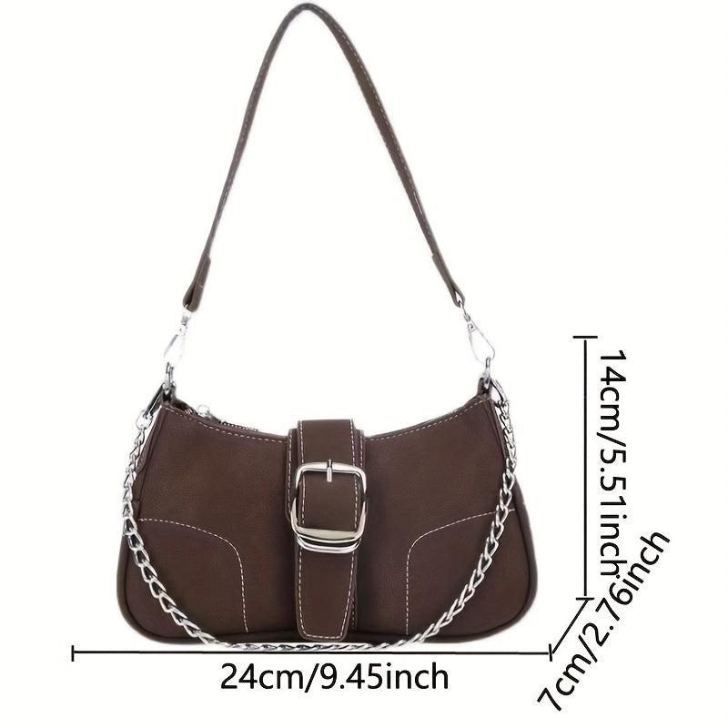 Y2K Baguette Bag Chain Crossbody Purse for Women