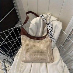 Straw Beach Hobo Bag Summer Woven Tote Bag Women's Casual Shoulder & Handbag
