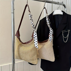 Straw Beach Hobo Bag Summer Woven Tote Bag Women's Casual Shoulder & Handbag