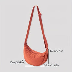 Casual Nylon Dumpling Bag Crossbody Shoulder Bag for School & Travel
