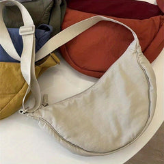 Casual Nylon Dumpling Bag Crossbody Shoulder Bag for School & Travel