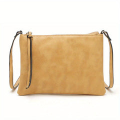 Solid Square Crossbody Bag with Detachable Strap