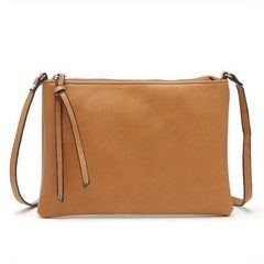 Solid Square Crossbody Bag with Detachable Strap