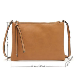 Solid Square Crossbody Bag with Detachable Strap