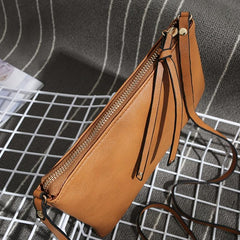 Solid Square Crossbody Bag with Detachable Strap