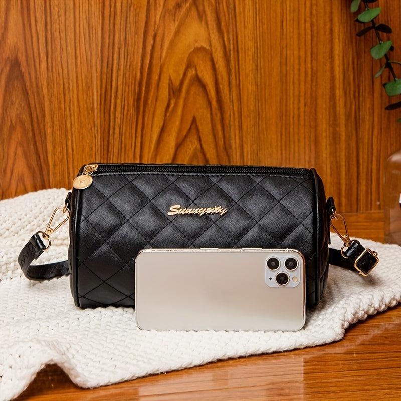 Argyle Quilted Bucket Bag Small Crossbody Purse