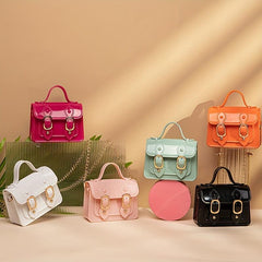 Flap Buckle Crossbody Chain Bag with Top Handle