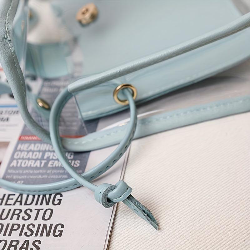 Transparent Jelly Bag PVC Crossbody Bag Mini Square Purse