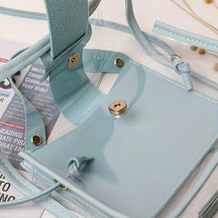 Transparent Jelly Bag PVC Crossbody Bag Mini Square Purse