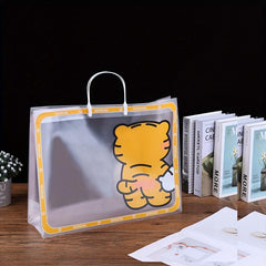 Transparent Panda Tote Bag Waterproof PVC Handbag Women's Casual