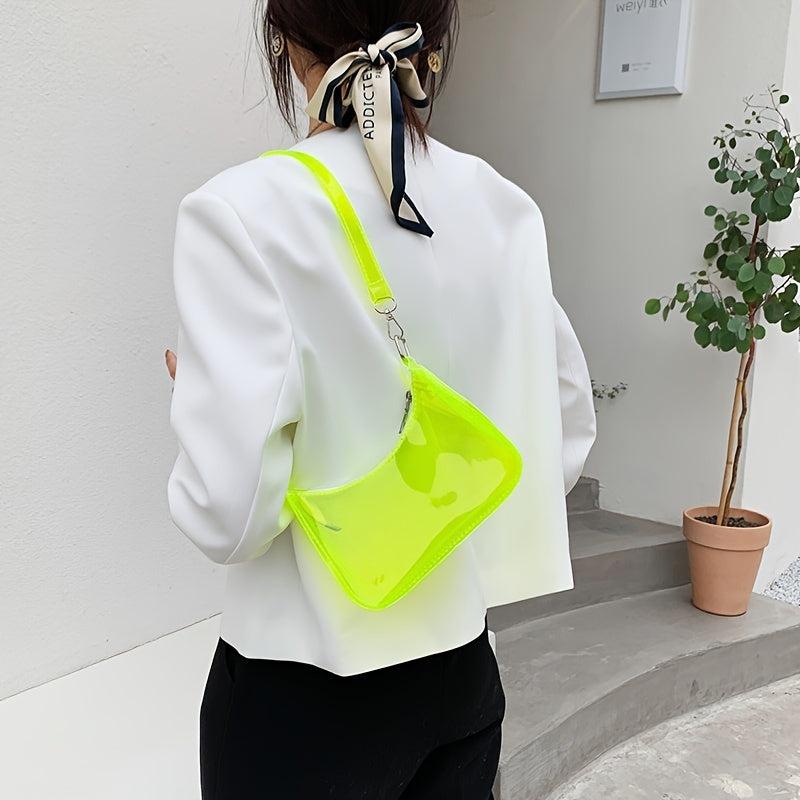 Neon Clear Shoulder Bag Mini PVC Underarm Purse