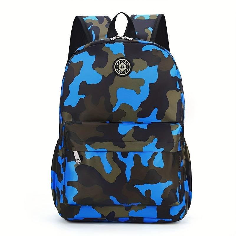 Camouflage Pattern Preppy Backpack Large Capacity Back To School Daypack