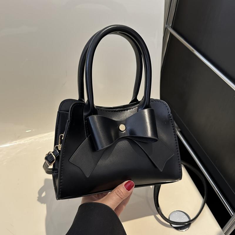 Bowknot Decor Crossbody Bag PU Shoulder Bag Women's Casual Handbag