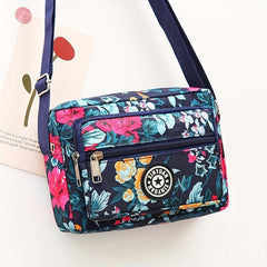 Floral Pattern Crossbody Bag Nylon Shoulder Bag
