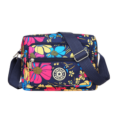Floral Pattern Crossbody Bag Nylon Shoulder Bag